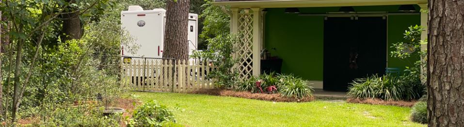 VIP Trailers backyard wedding restroom trailer