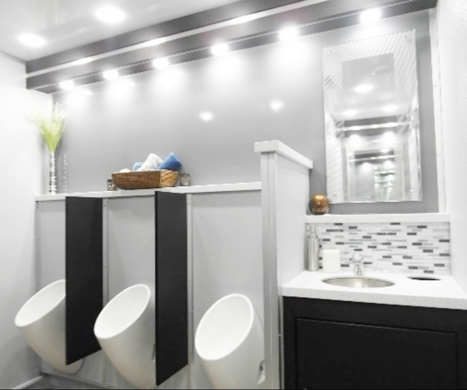 VIP Trailers 10 station restroom interior